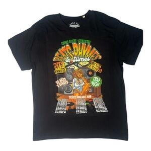 Sz 3 xl MENS HUSTLE GANG RHYMES AND SLIME BLACK TEE
